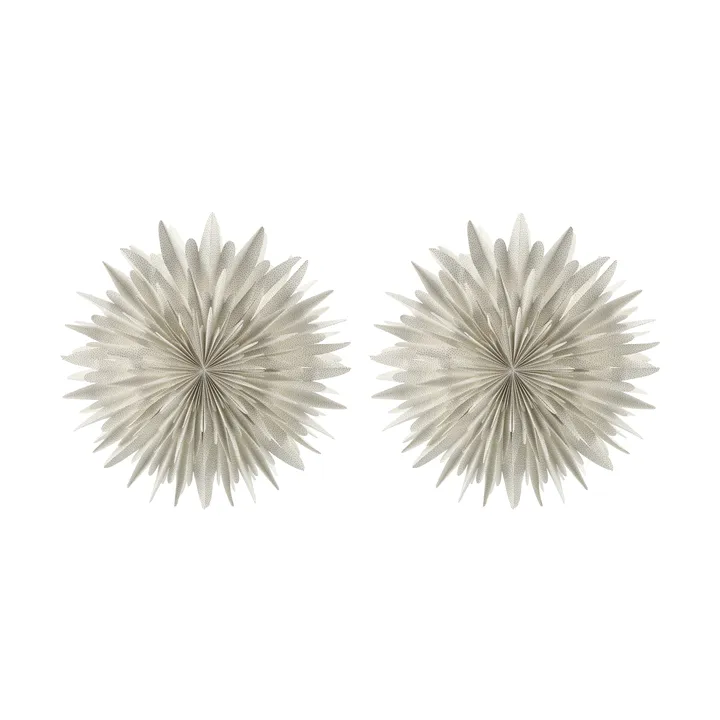 Luna adventtitähti Ø80 cm 2-pakkaus - Valkoinen pilkullinen - Scandi Living