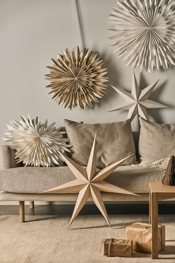 Luna adventtitähti beige pilkullinen - 60 cm - Scandi Living
