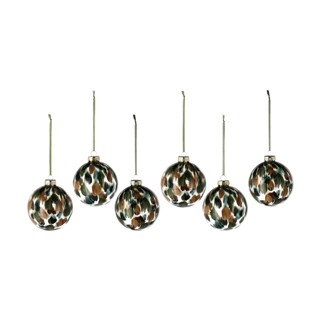 Scandi Living Overcast joulupallo Ø8 cm 6 kpl Vihreä