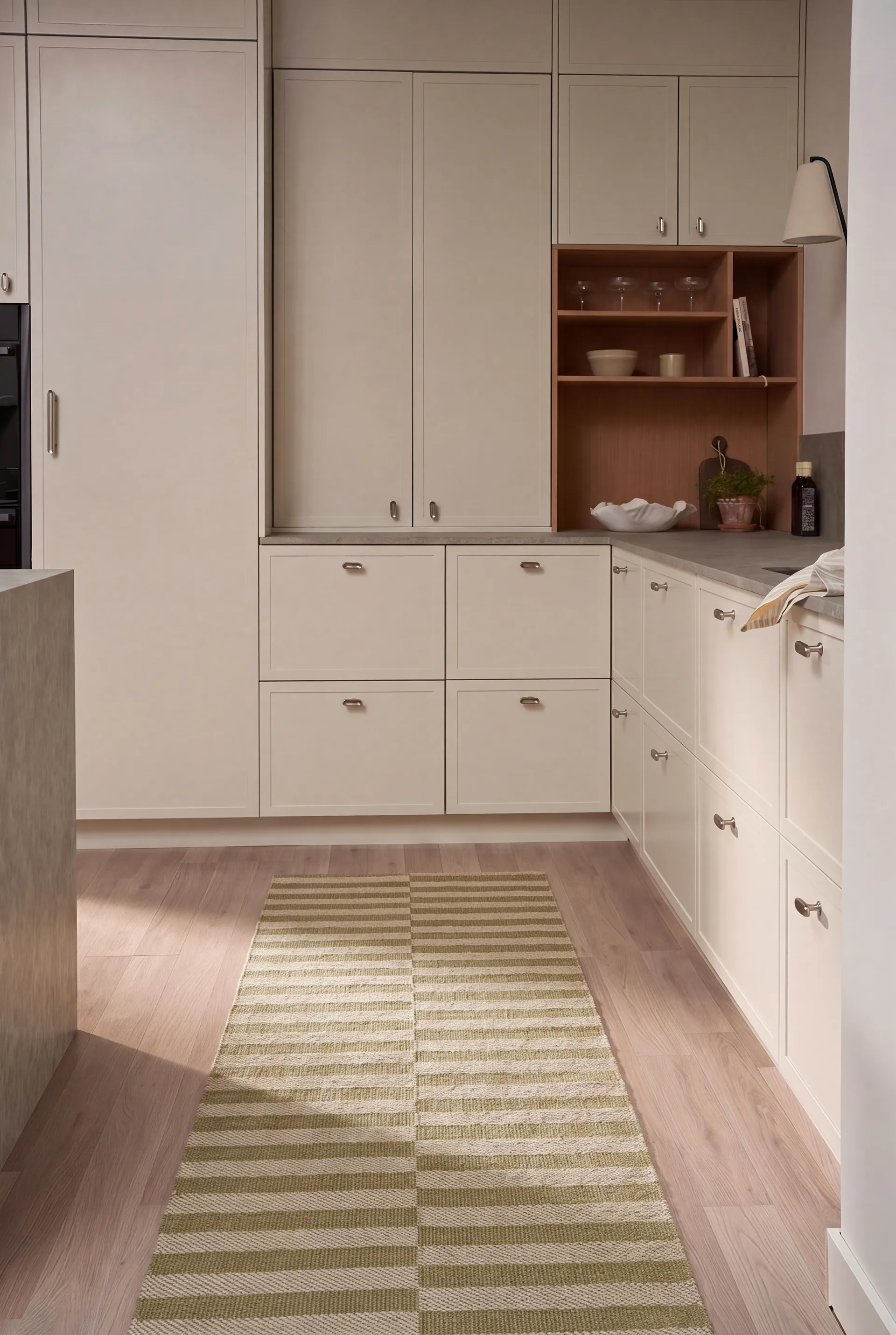 Path käytävämatto, Oliivinvihreä, 70×250 cm Scandi Living