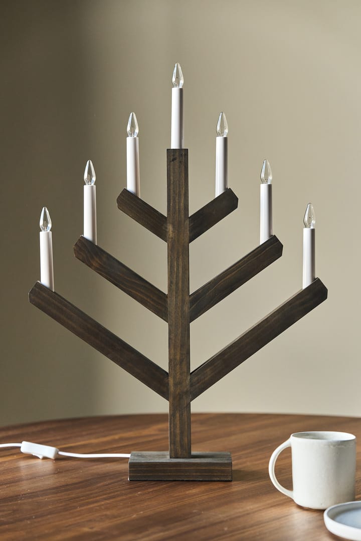 Pine adventtikynttilänjalka 62 cm, Tummapetsattu Scandi Living