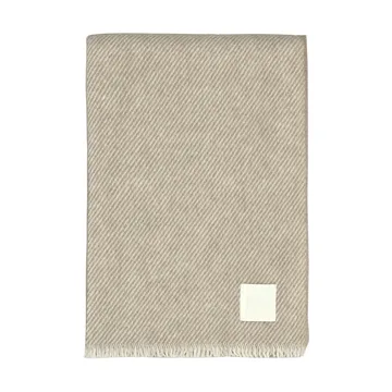 Row raidallinen villahuopa - Beige, 120 x 185 cm - Scandi Living