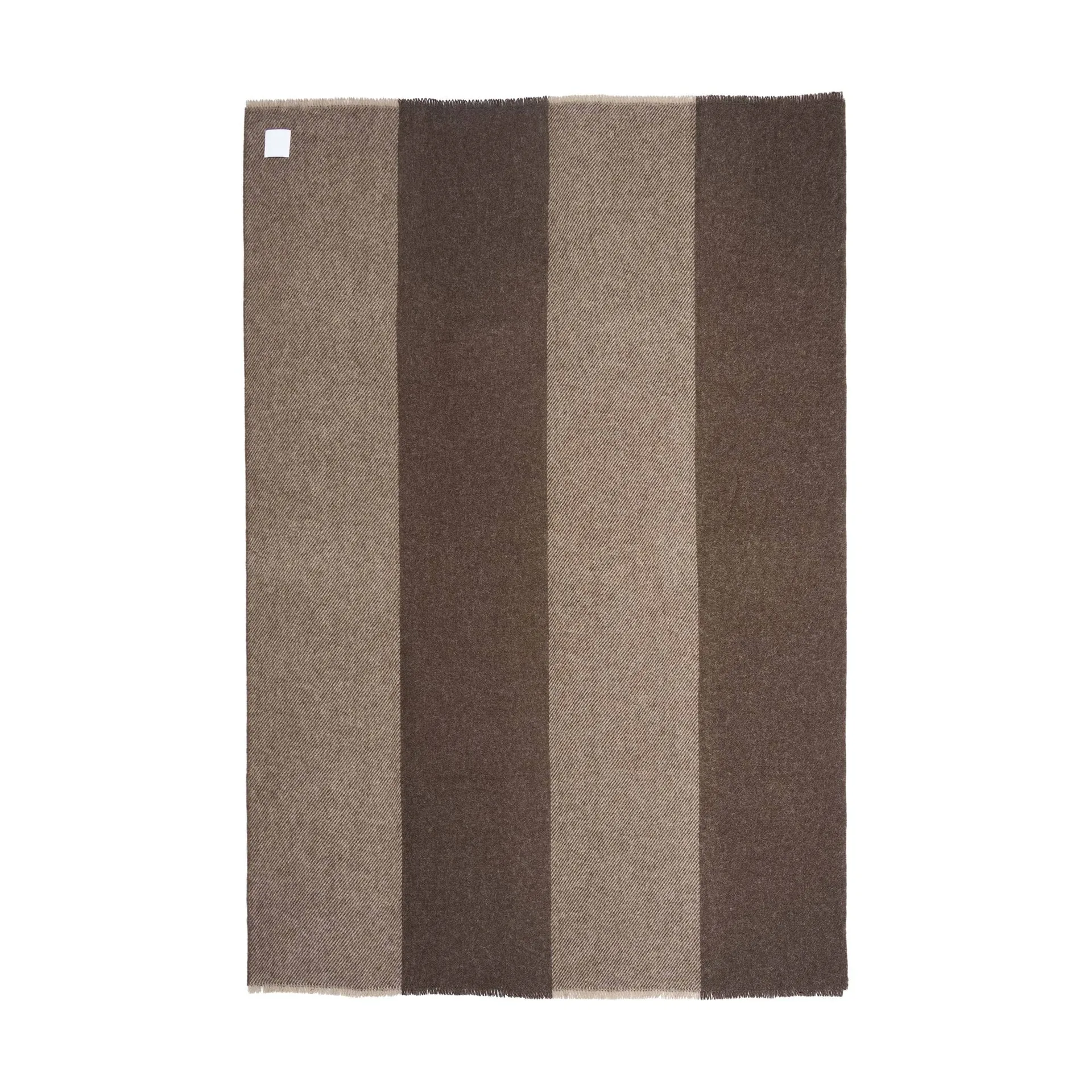 Row raidallinen villahuopa, Ruskea, 120 x 185 cm Scandi Living