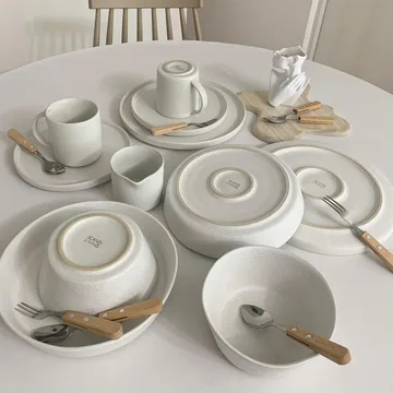 Sandsbro leipälautanen offwhite, Ø20 cm, 6 kpl - Scandi Living