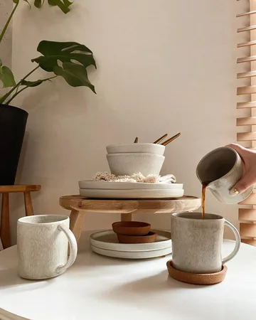 Sandsbro pastalautanen vaaleanharmaa, Ø23 cm, 8 kpl - Scandi Living