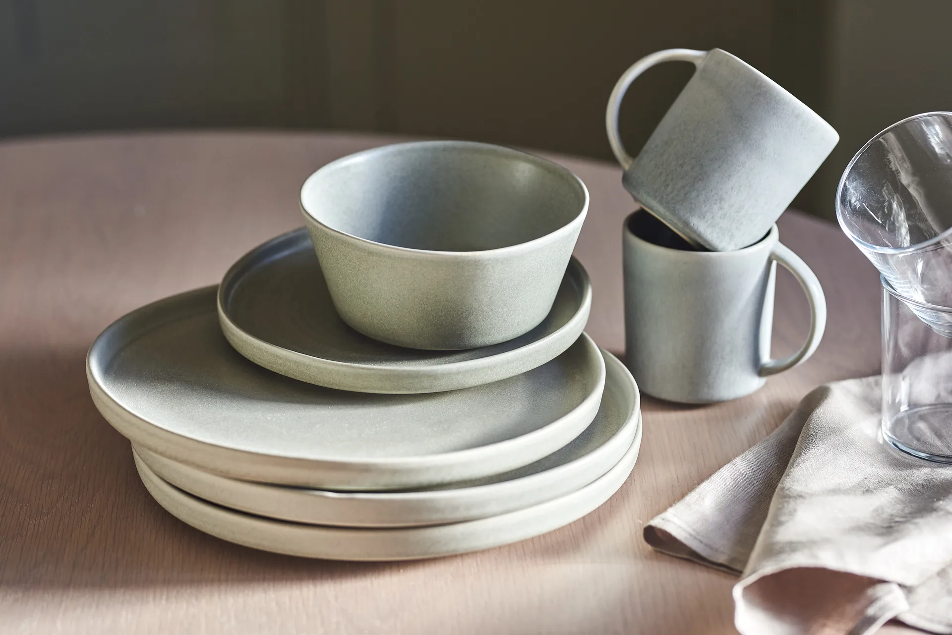 Sandsbro ruokalautanen vaaleanharmaa, Ø26 cm, 6 kpl Scandi Living