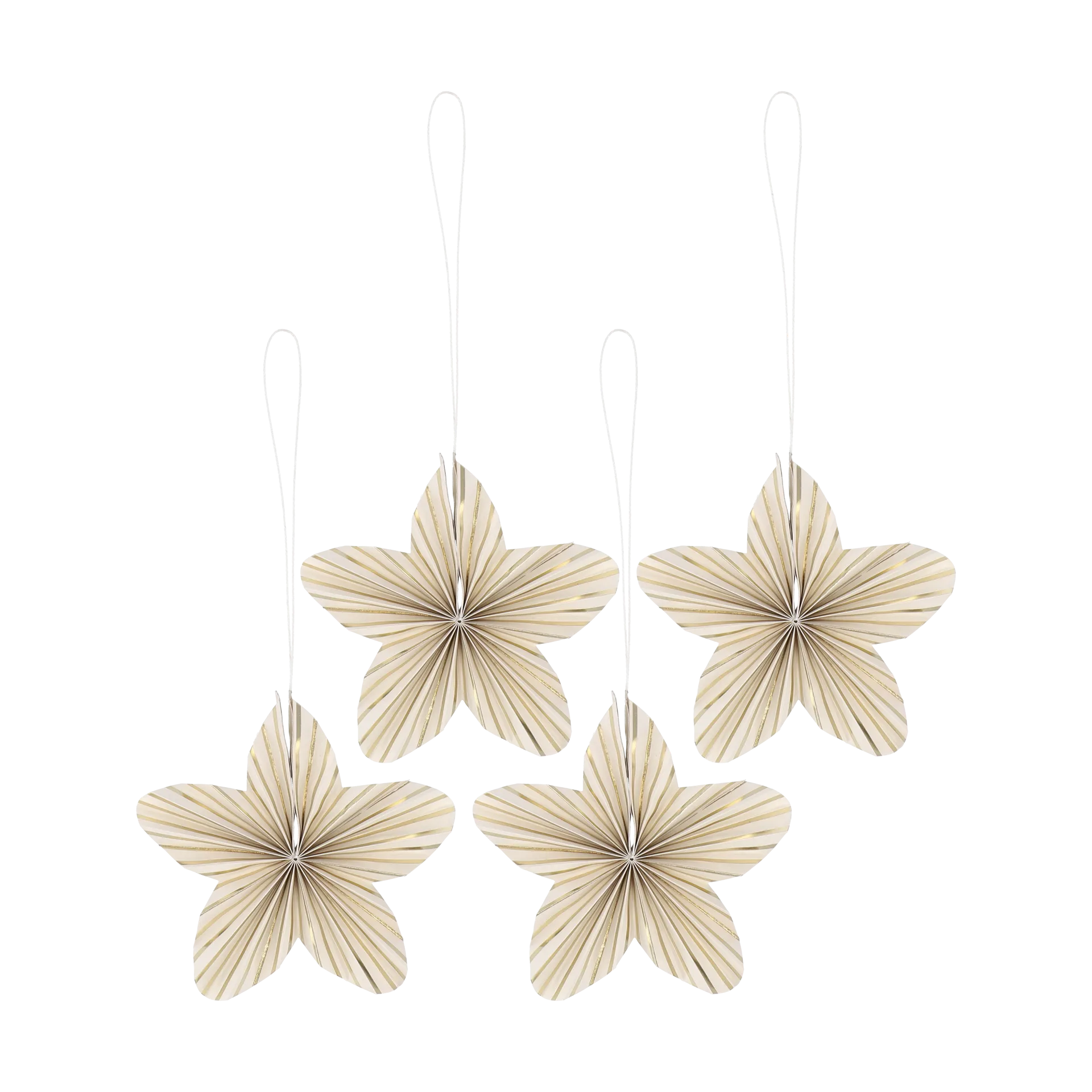 Twinkle joulukuusenkoriste 4-pack, Kultaraidallinen Scandi Living