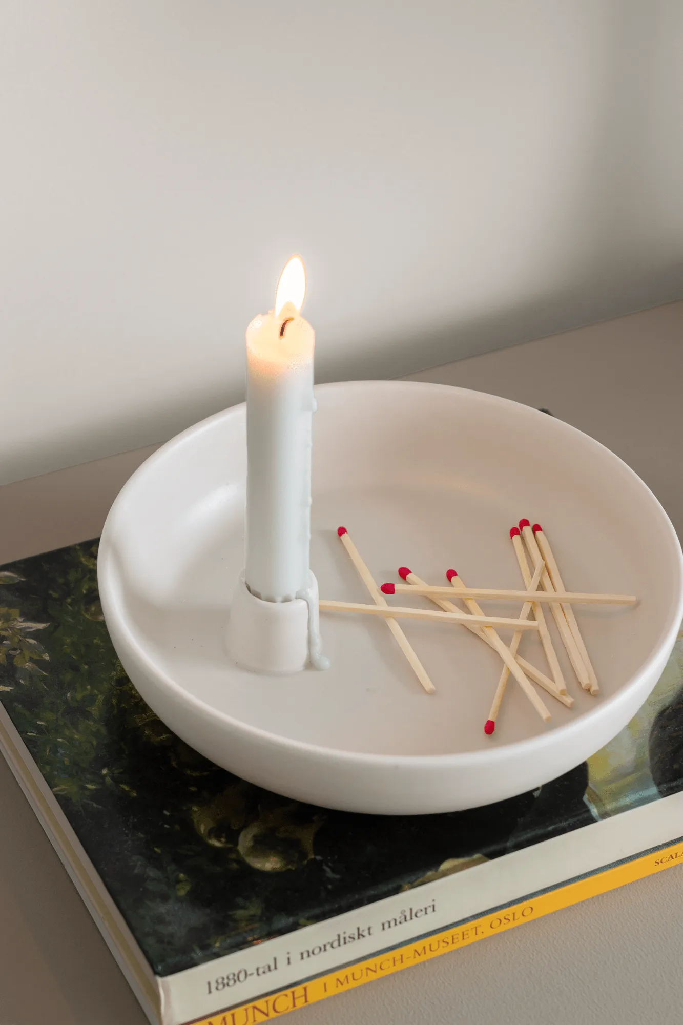 Valley kynttilänjalka Ø21 cm, Valkoinen Scandi Living