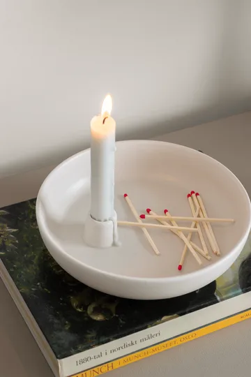 Valley kynttilänjalka Ø21 cm - Valkoinen - Scandi Living