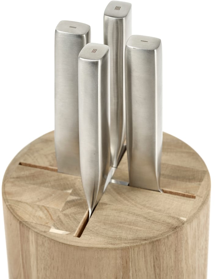 Base veitsisetti ja veitsiteline 5 osaa, Wood-steel grey Serax