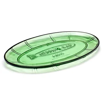 Fish & Fish ovaali lautanen 17x31 cm - Green - Serax