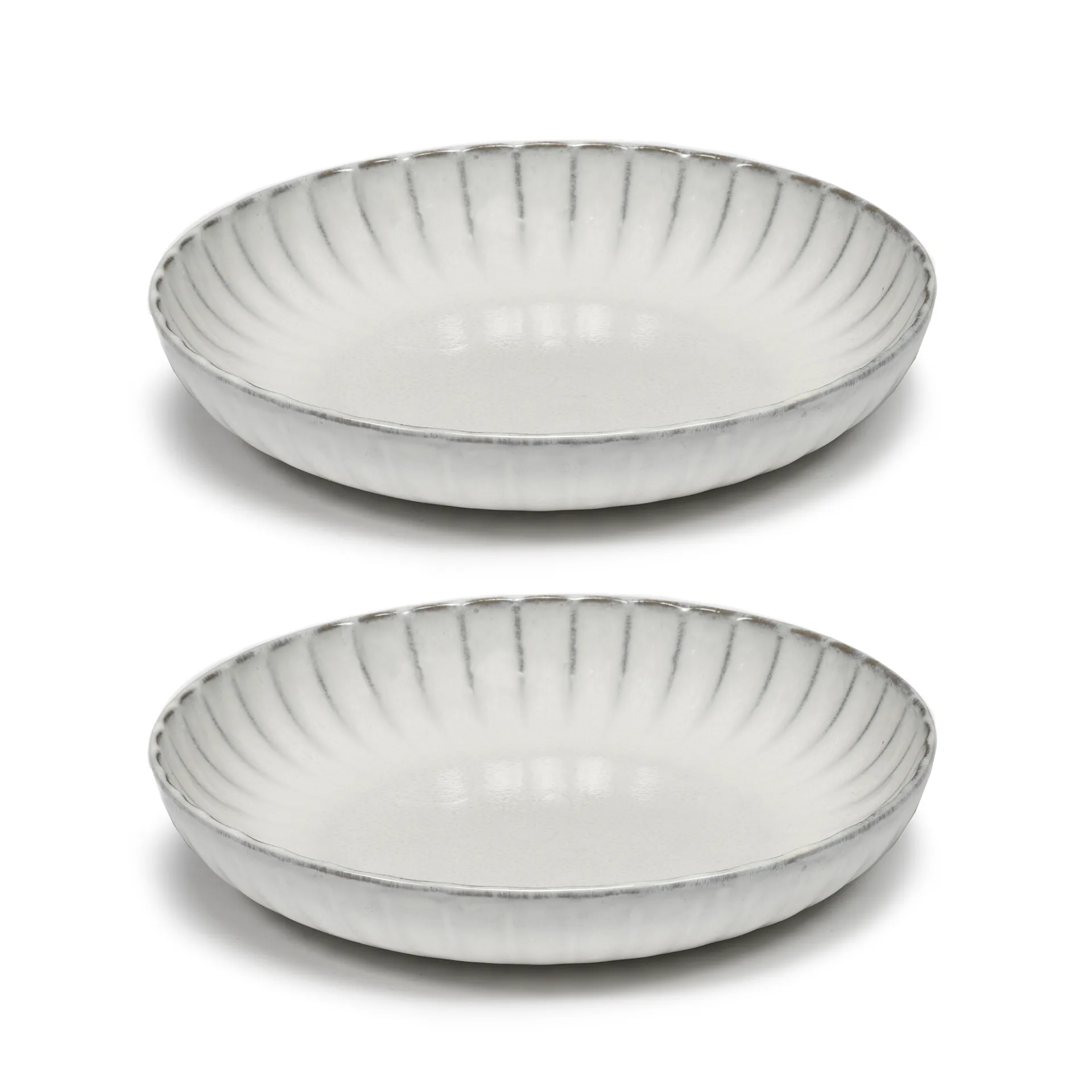 Inku high lautanen M Ø21 cm 2 kpl, White Serax