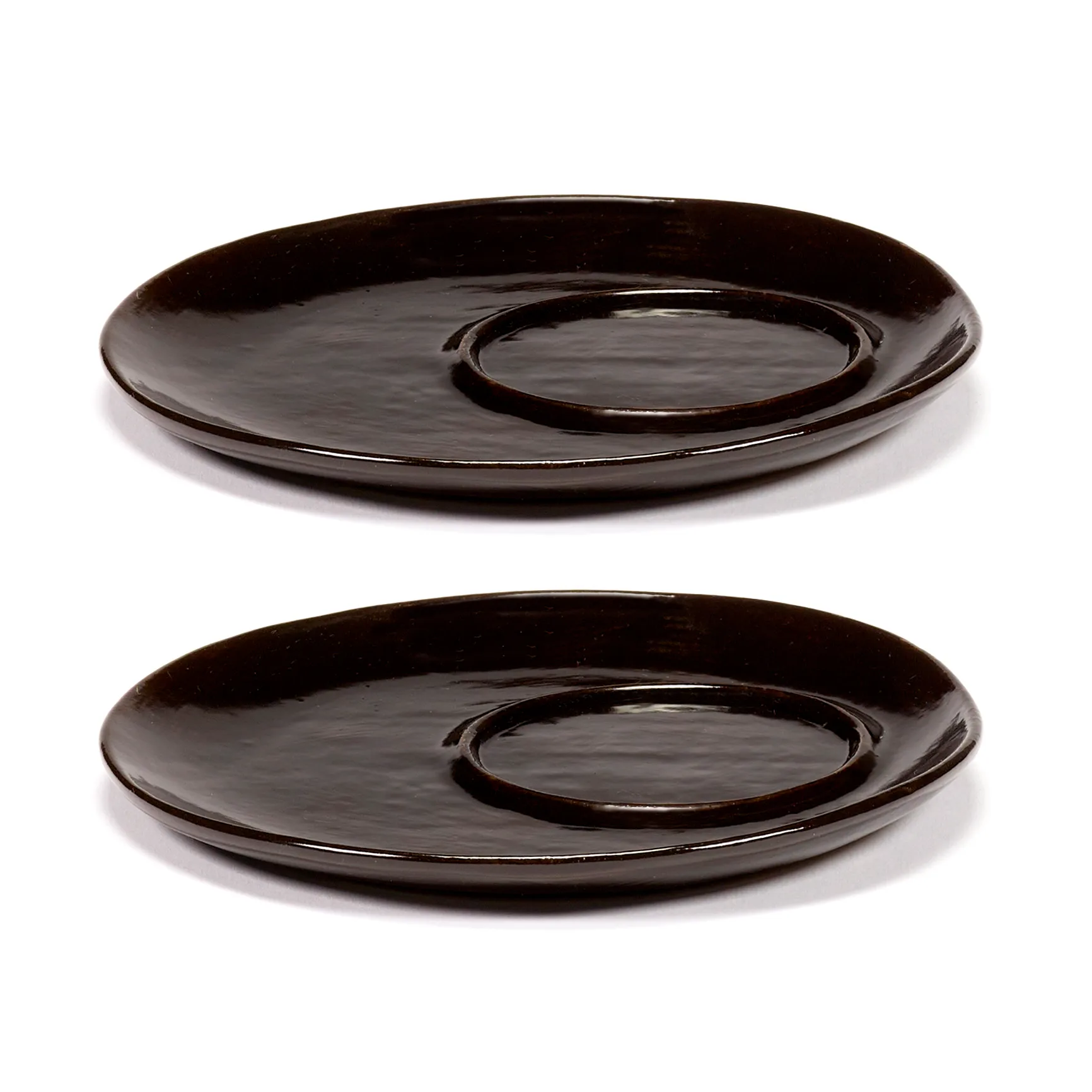 La Mère lautanen kahvikupille Ø14,5 cm 2 kpl, Dark brown Serax