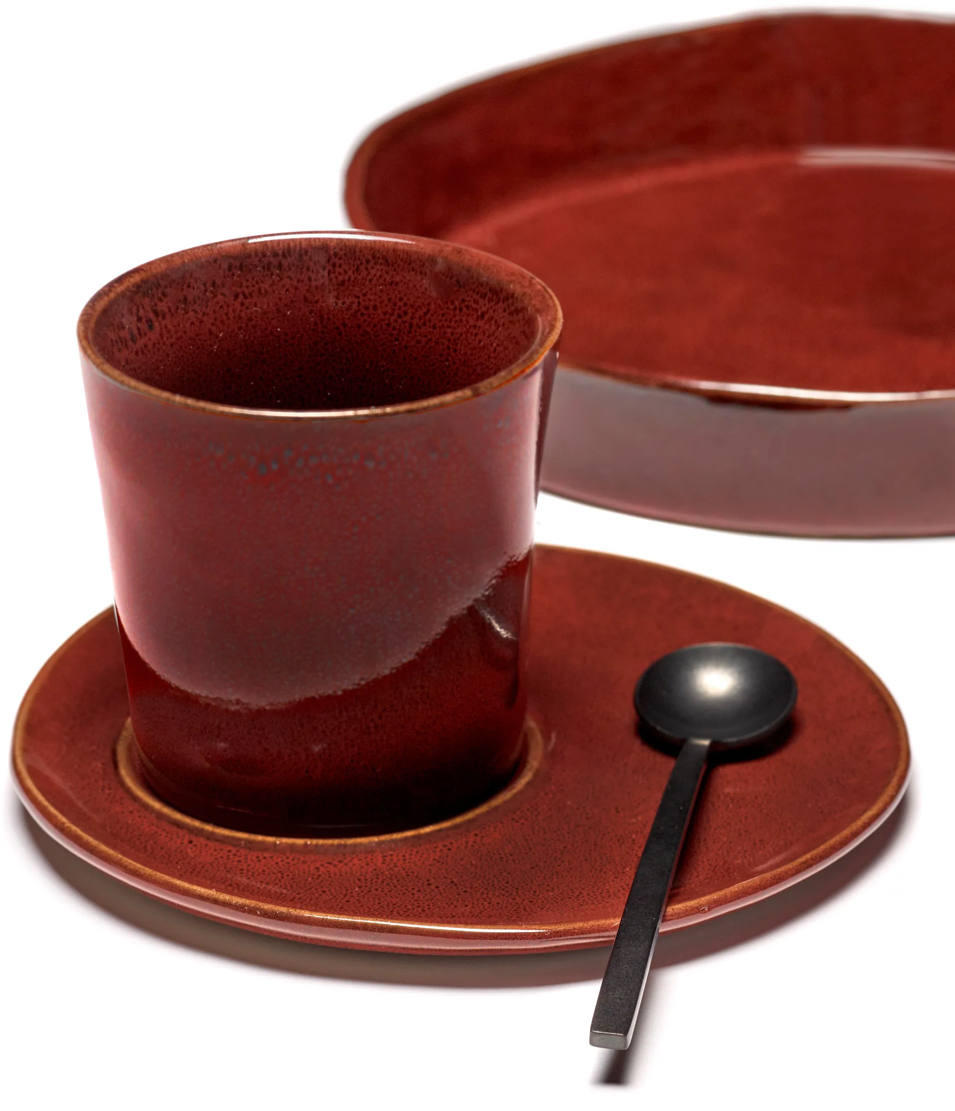 La Mère lautanen kahvikupille Ø14,5 cm 2 kpl, Venetian red Serax