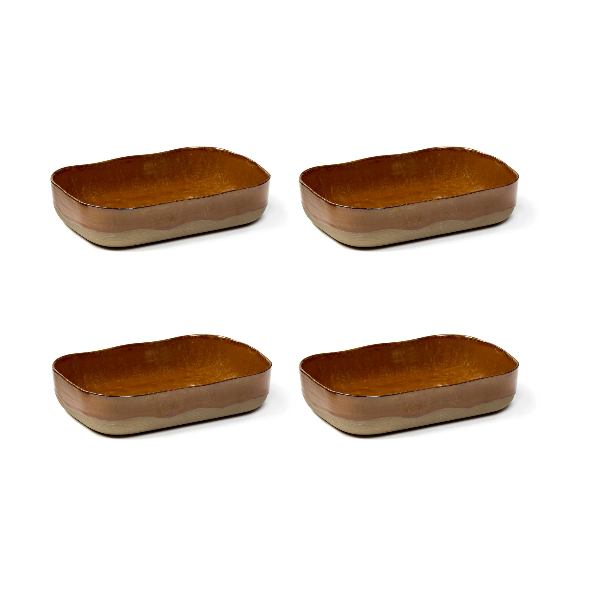 La Nouvelle Table extra syvä lautanen No5 L 4 kpl, Brown Serax