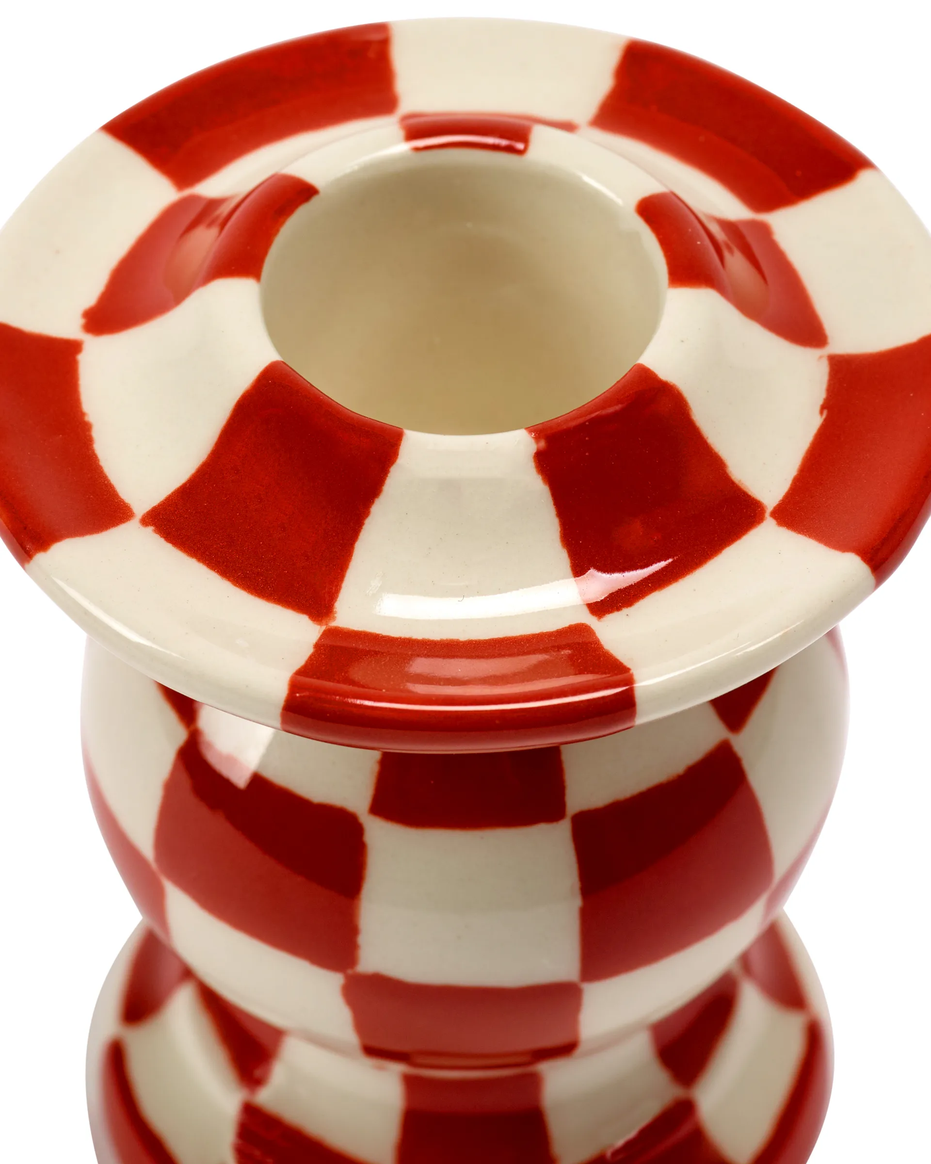 Les Objets Mouleversants N°2 kynttilänjalka, Red-white Serax