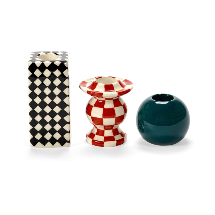 Les Objets Mouleversants N�°2 kynttilänjalka, Red-white Serax