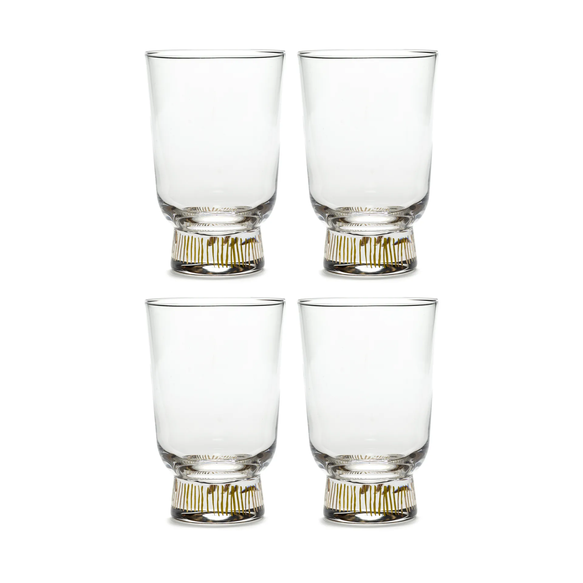 Ottolenghi Feast juomalasi 33 cl 4-pakkaus, Stripes gold Serax
