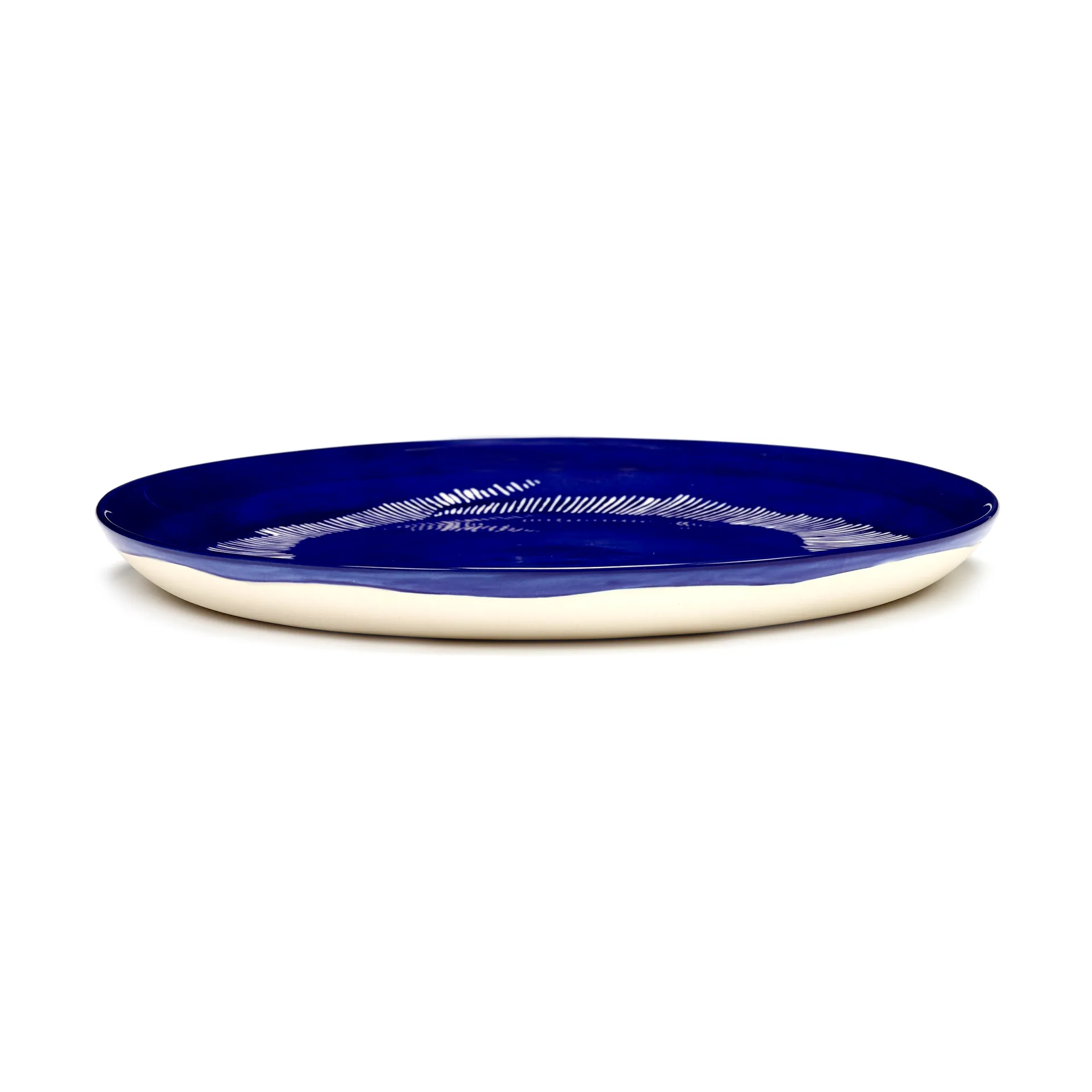 Ottolenghi Feast lautanen M Ø22,5 cm 2-pakkaus, Dark blue stripes-white Serax