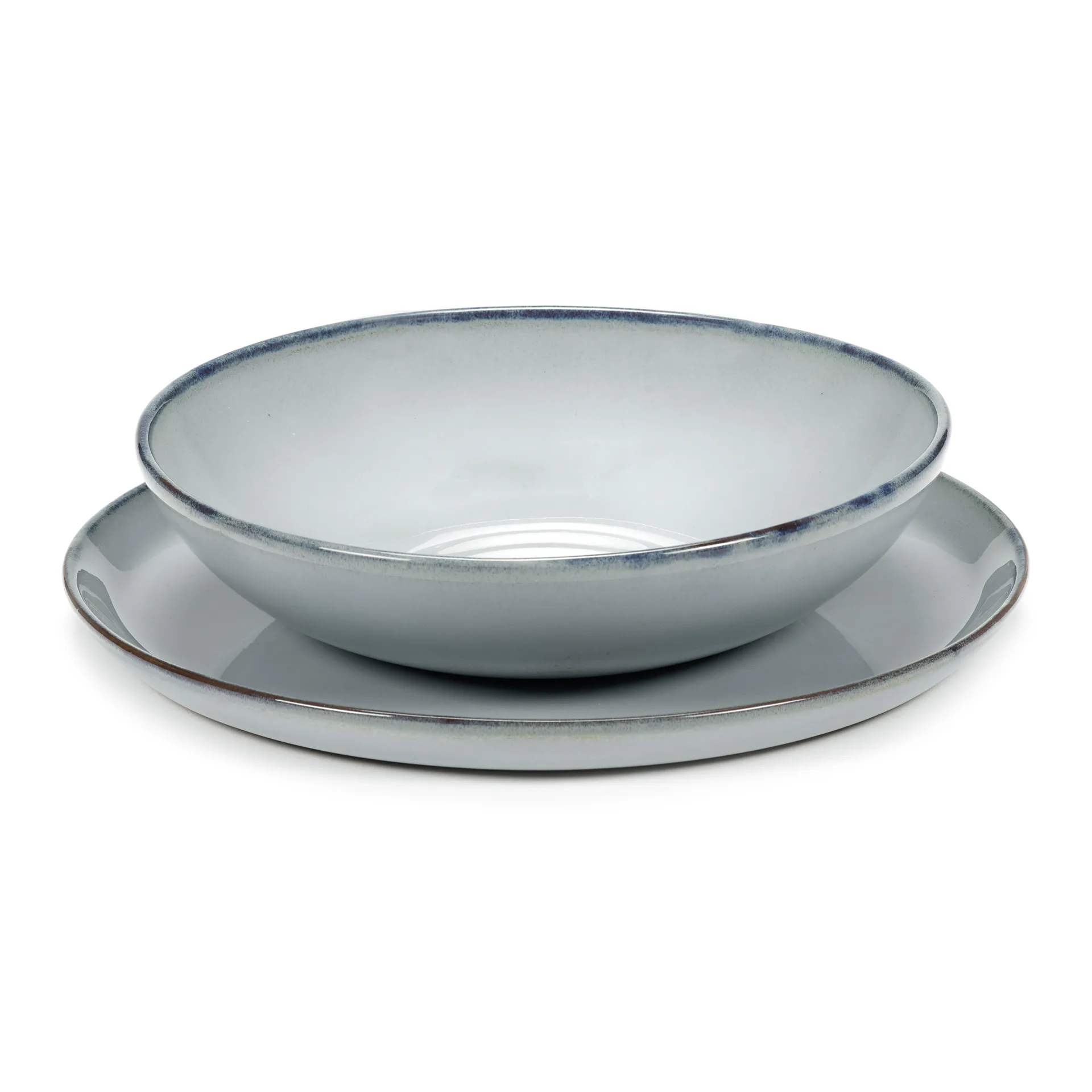 Pure Blue Glazed syvä lautanen Ø 19,5 cm, Sininen Serax