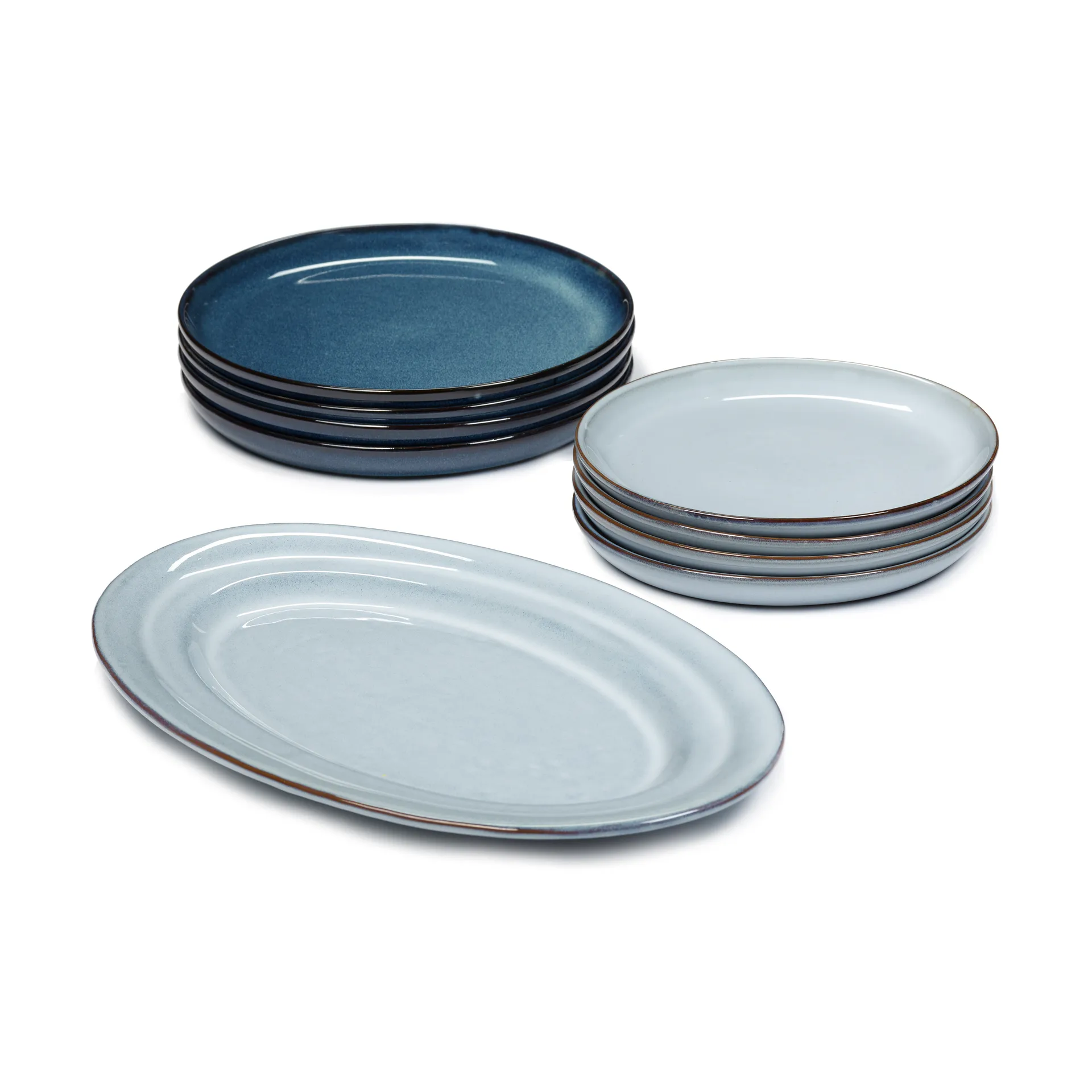 Pure dinner set 9 osaa, Blue Serax