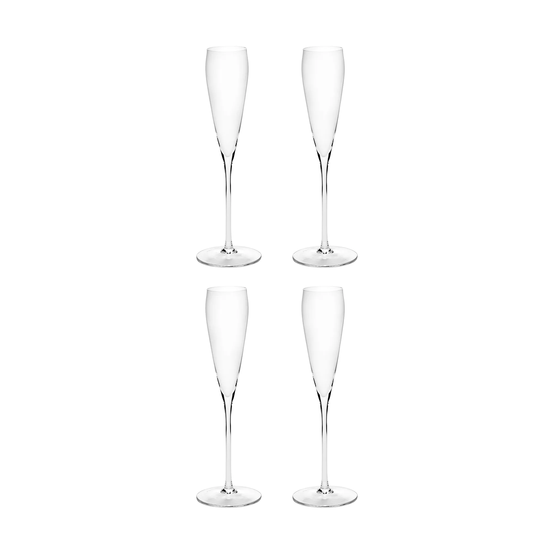 Silhouette flute samppanjalasi 15 cl. 4 kpl, Clear Serax