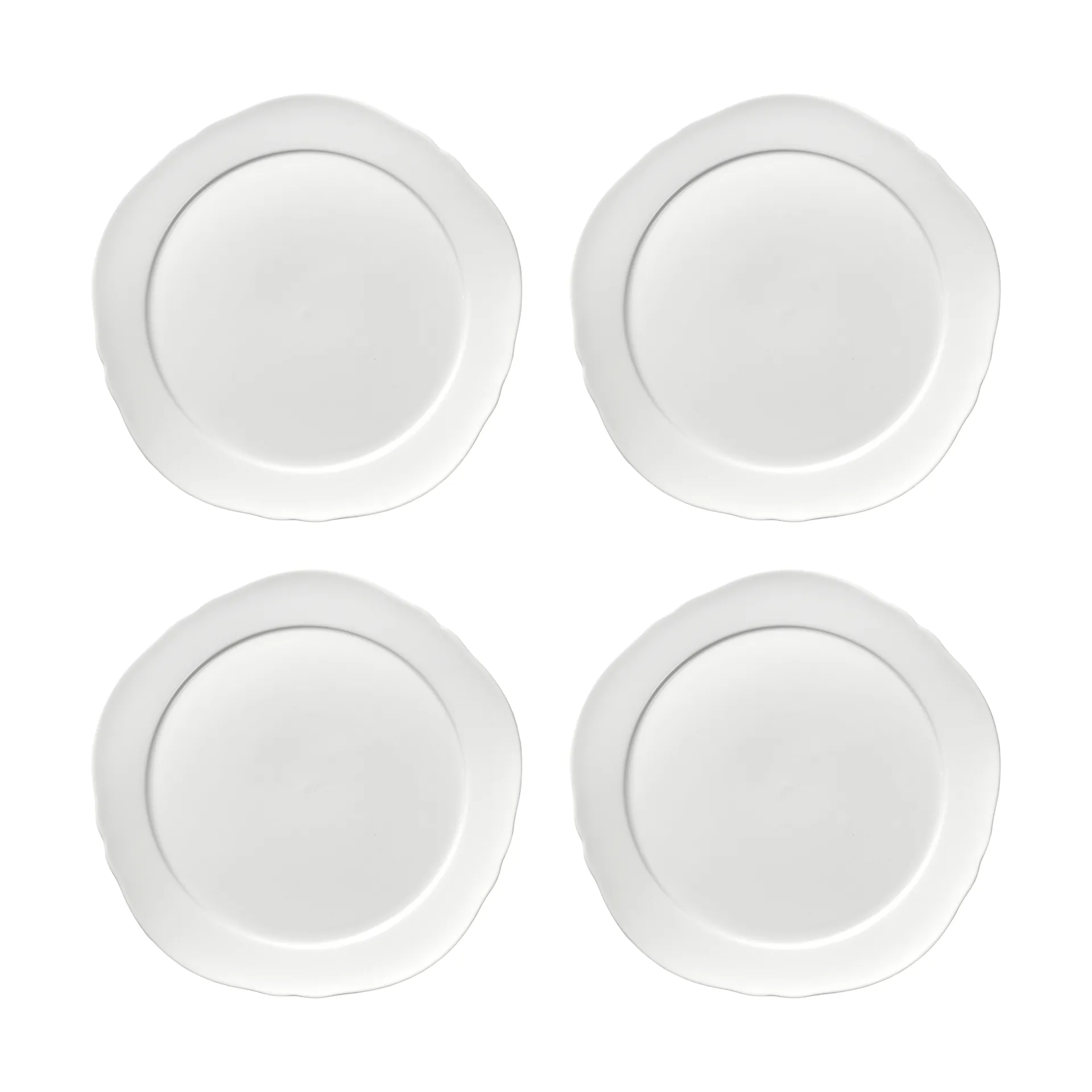 Silhouette lautanen M Ø23,5 cm 4 kpl, White Serax