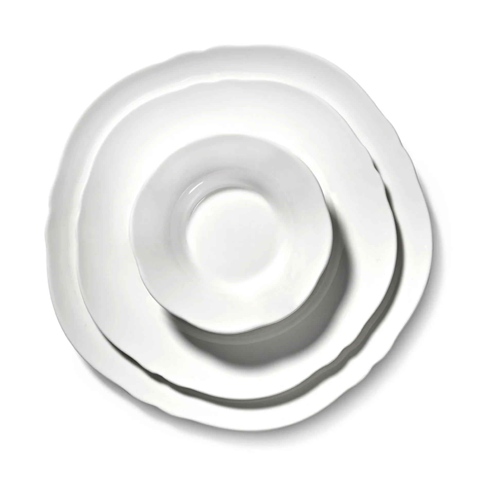 Silhouette lautanen M Ø23,5 cm 4 kpl, White Serax