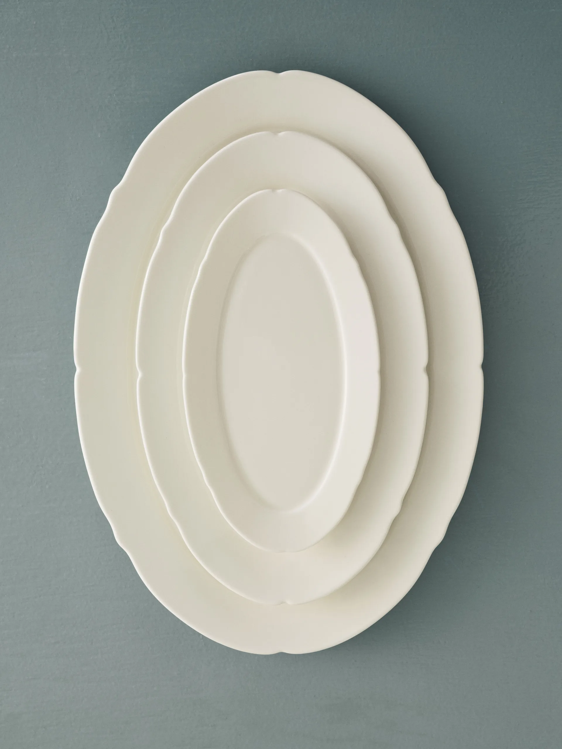 Silhouette oval lautanen S 10x18,5 cm 4 kpl, White Serax