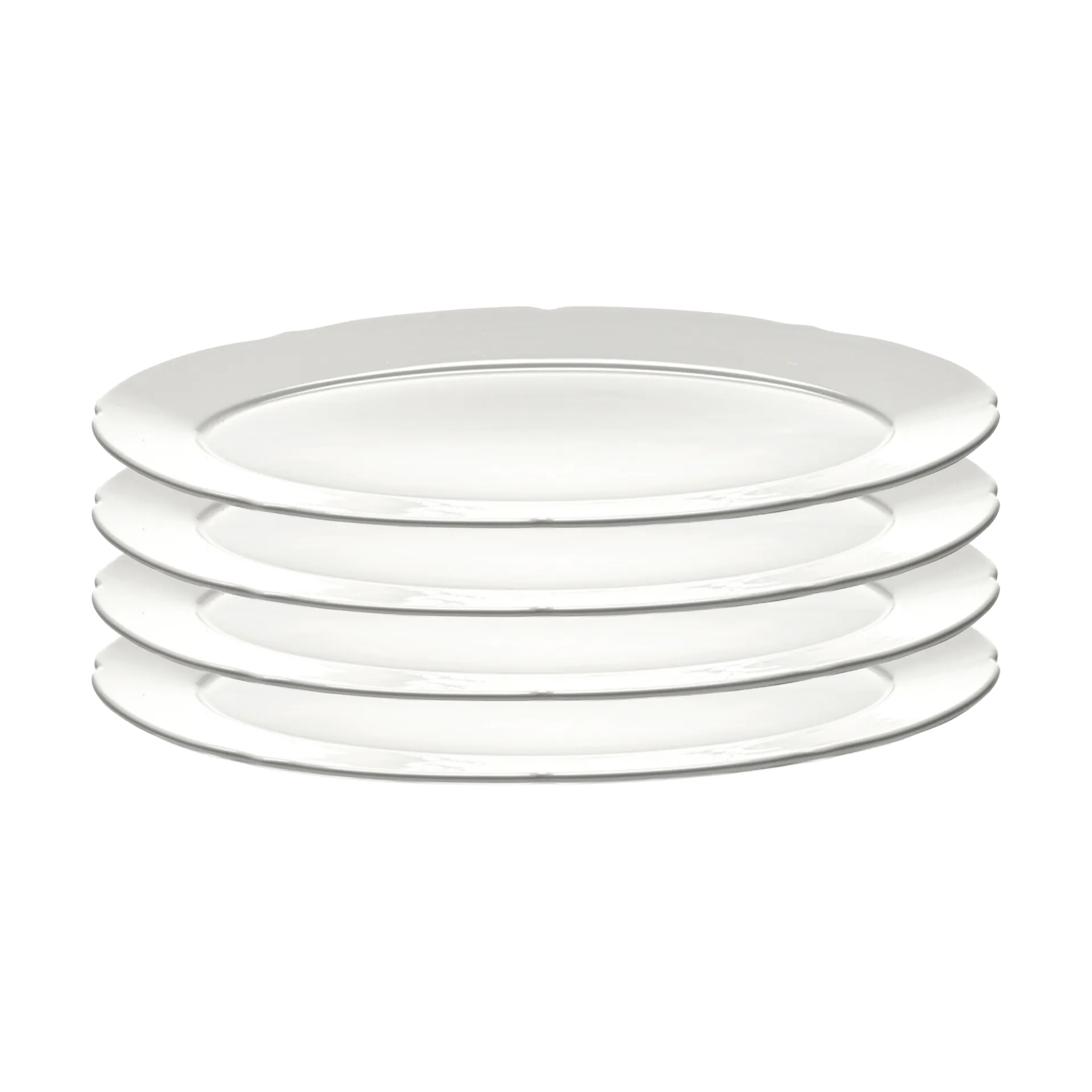 Silhouette ovali lautanen M 15x24,5 cm 4 kpl, White Serax