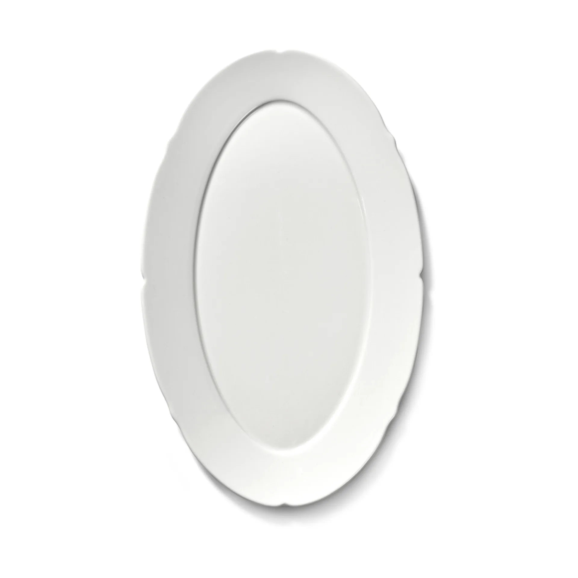 Silhouette ovali lautanen M 15x24,5 cm 4 kpl, White Serax