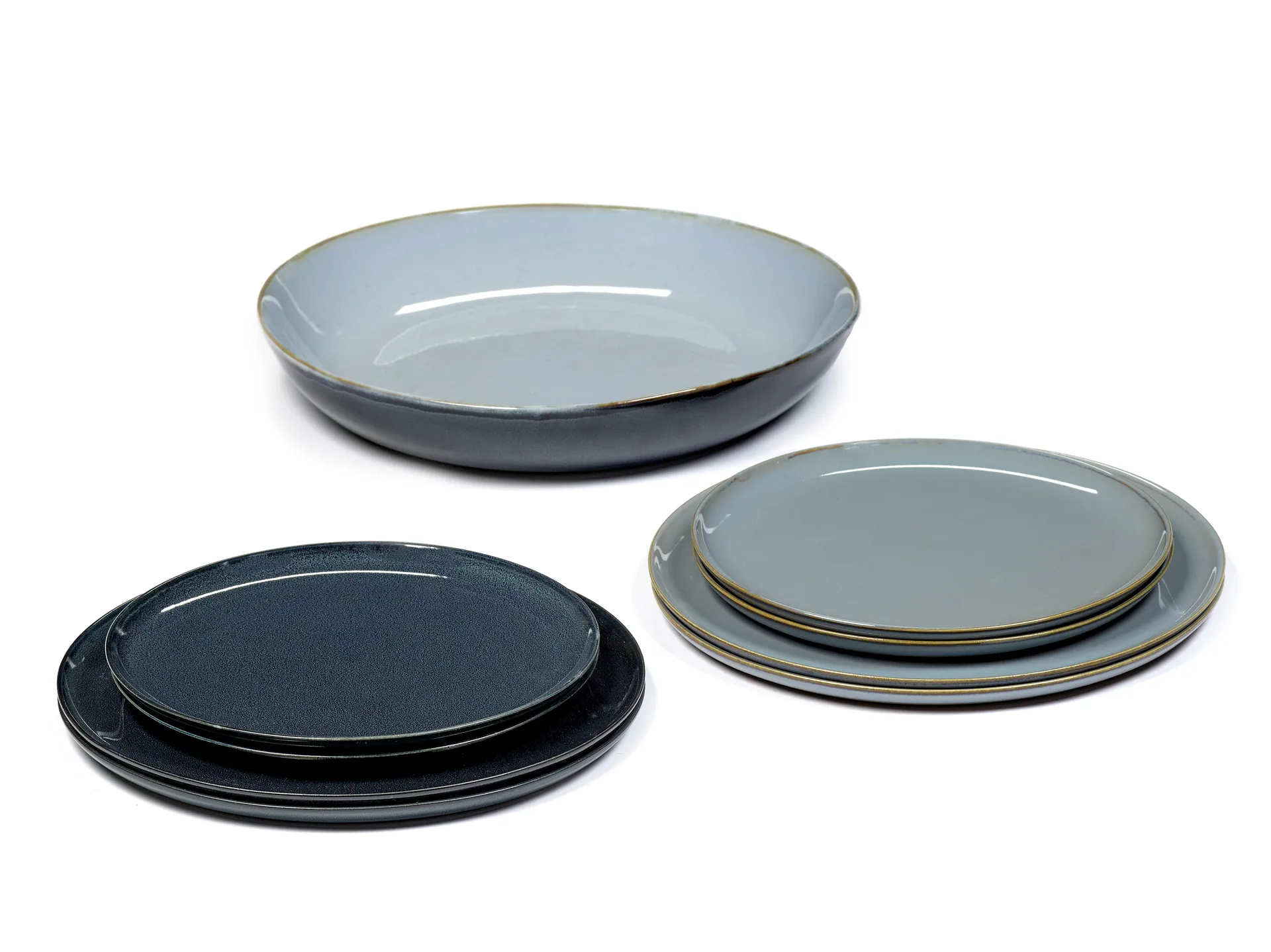 Terres de Rêves dinner set 9 osaa, Smokey blue-dark blue Serax
