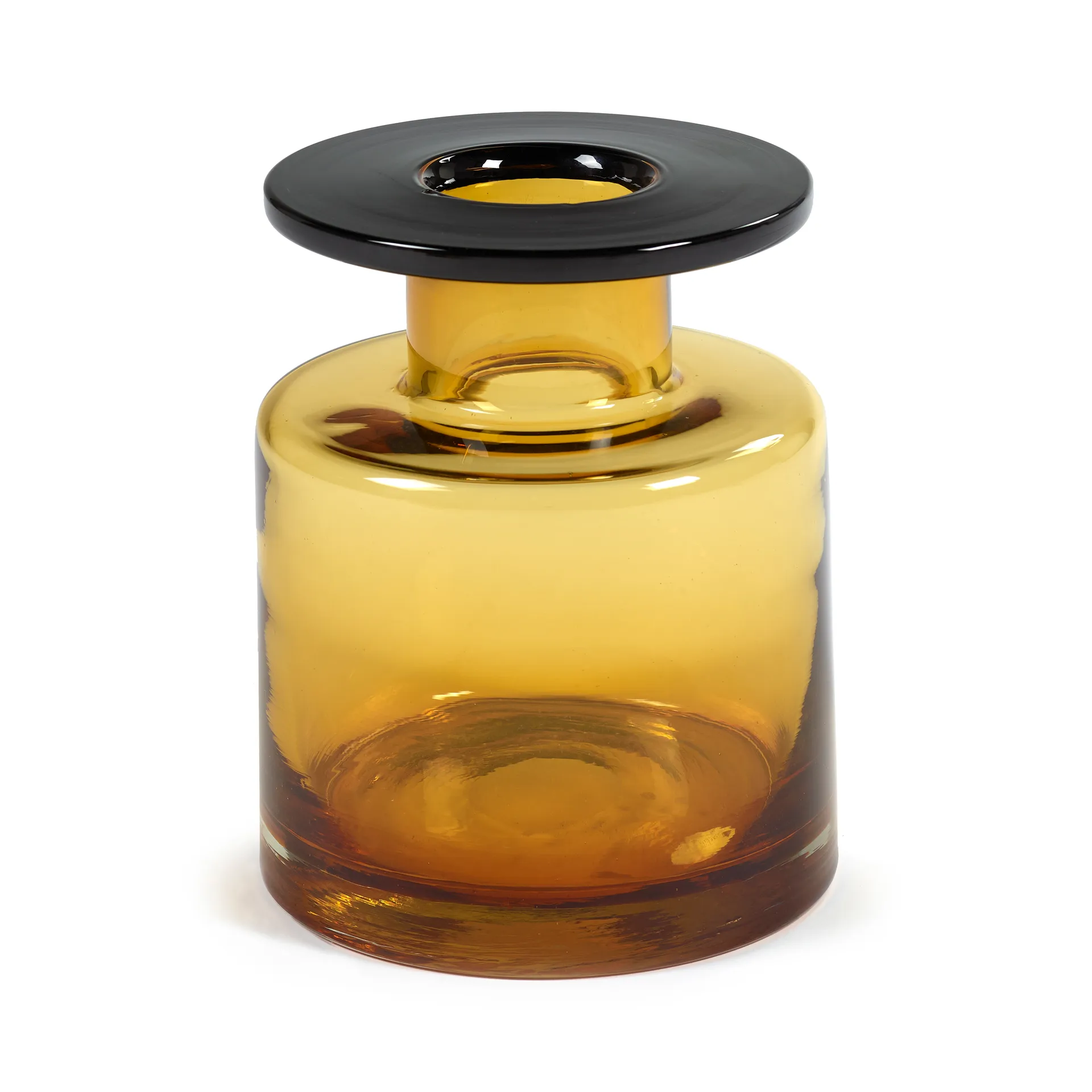 Wind & Fire -maljakko 22 cm, Amber-black Serax