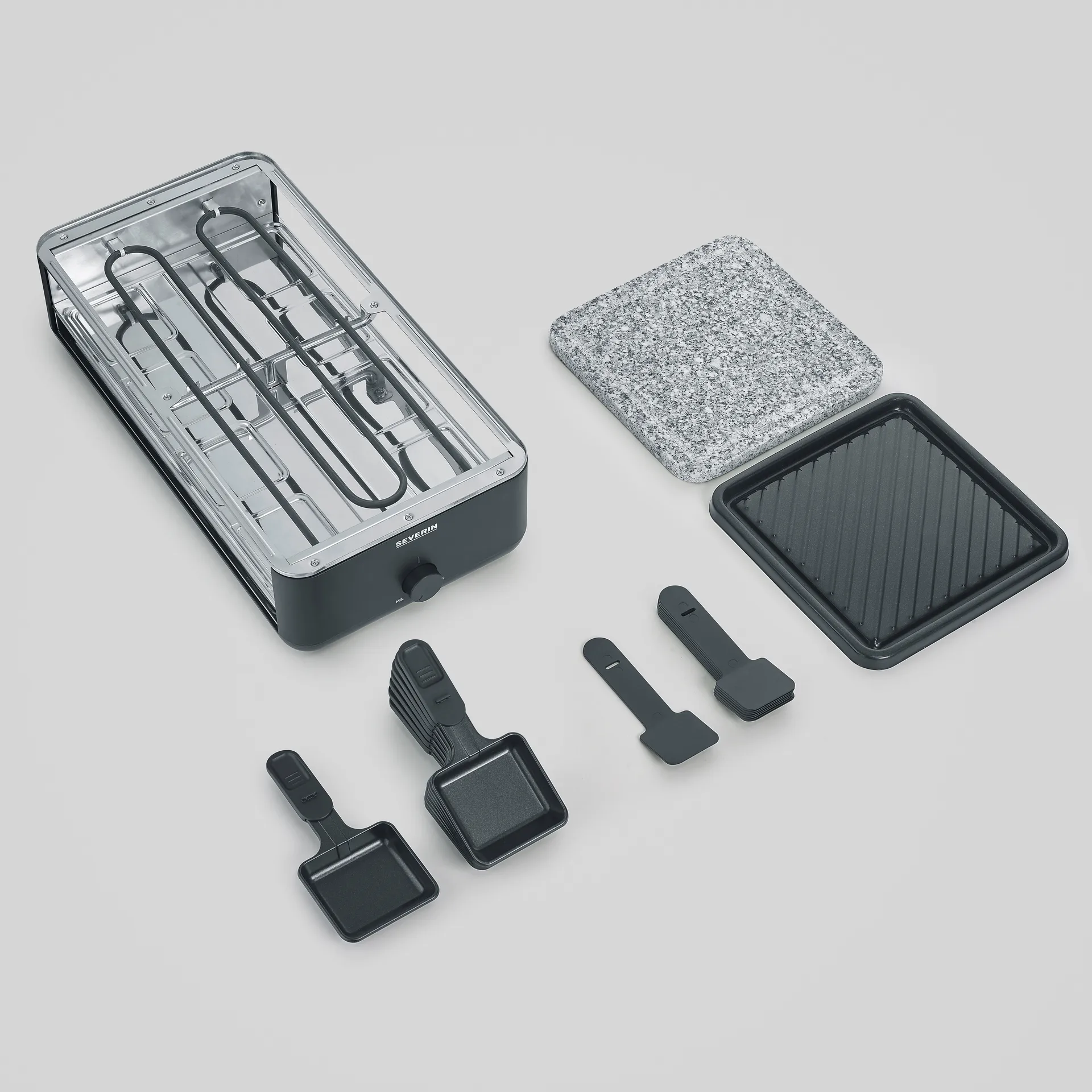 Black Line raclettegrilli ja kivilevy RG 2366, 16-osainen Severin