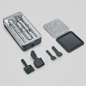 Black Line raclettegrilli ja kivilevy RG 2366 - 16-osainen - Severin