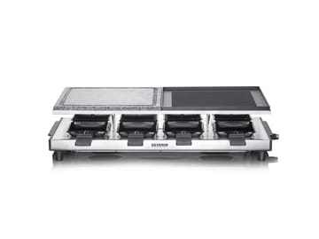 Severin RG 2373 raclette-grilli deluxe yhdistelmä 8 pannua - Hopea - Severin
