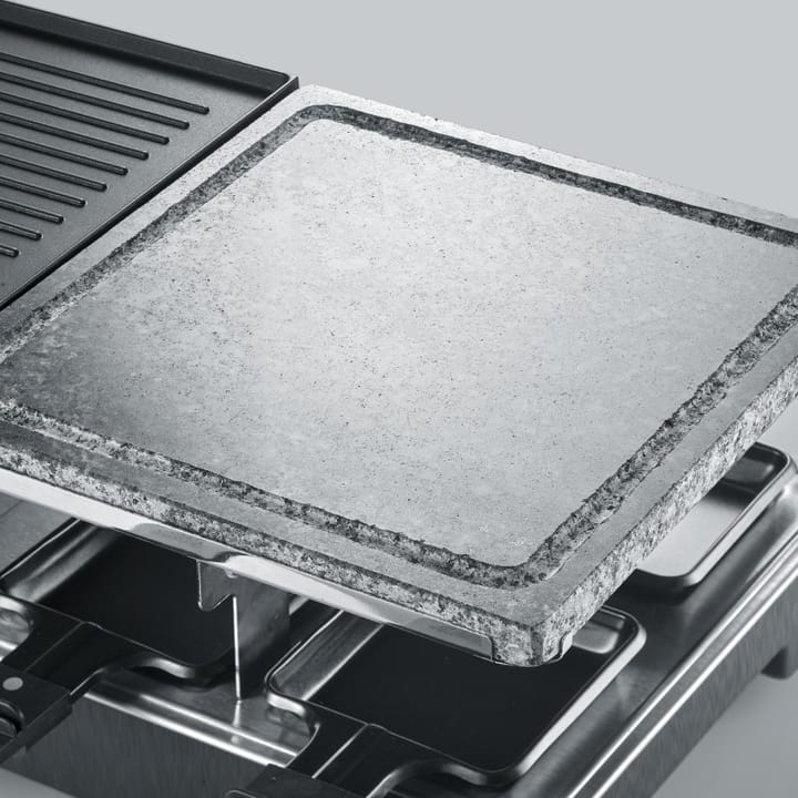 Severin RG 2376 raclette-yhdistelmägrilli/kivi 8 pannulla, Musta Severin