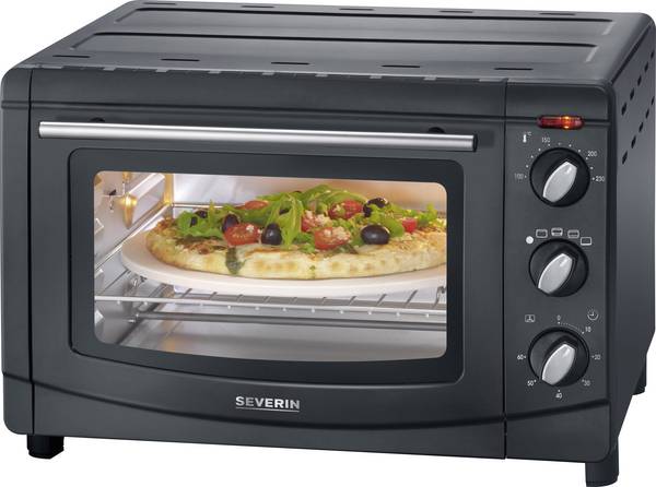 Severin TO 2068 miniuuni pizzakivellä 20 L - Musta - Severin