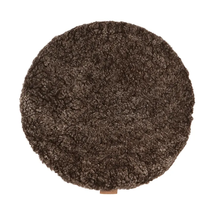 Jill tuolin istuintyyny, pehmustettu - Cappuccino (ruskea), Ø36 cm - Shepherd of Sweden