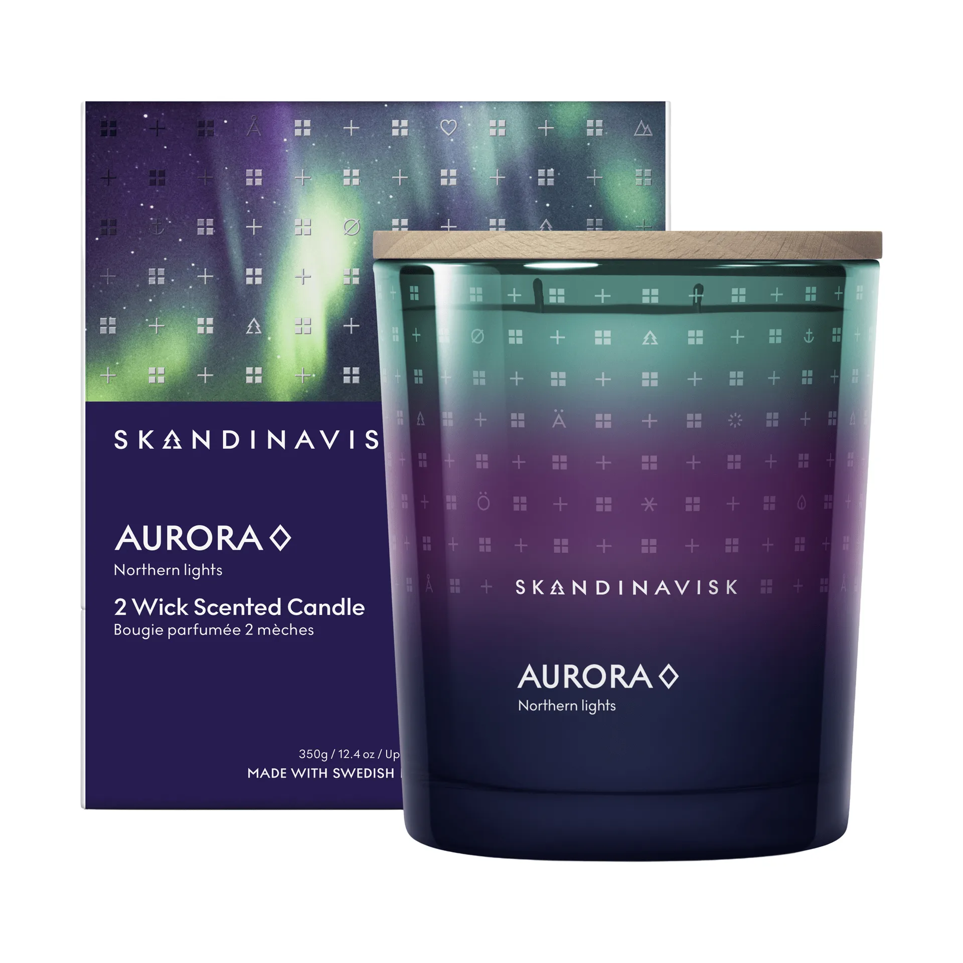 Aurora tuoksukynttilä, 350 g, 2 sydäntä Skandinavisk