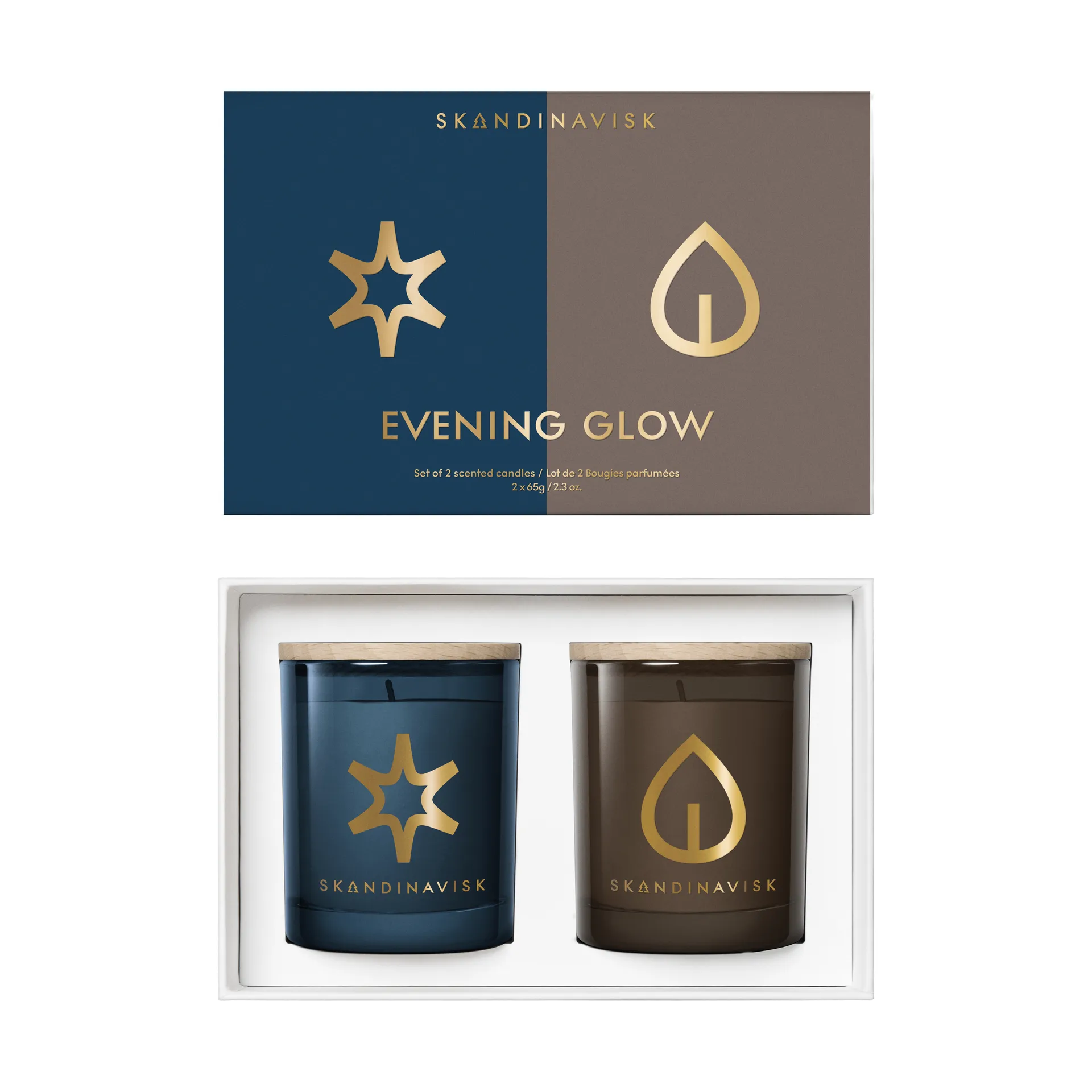 Evening Glow tuoksukynttilä lahjasetti 2 kpl, 65 g Skandinavisk