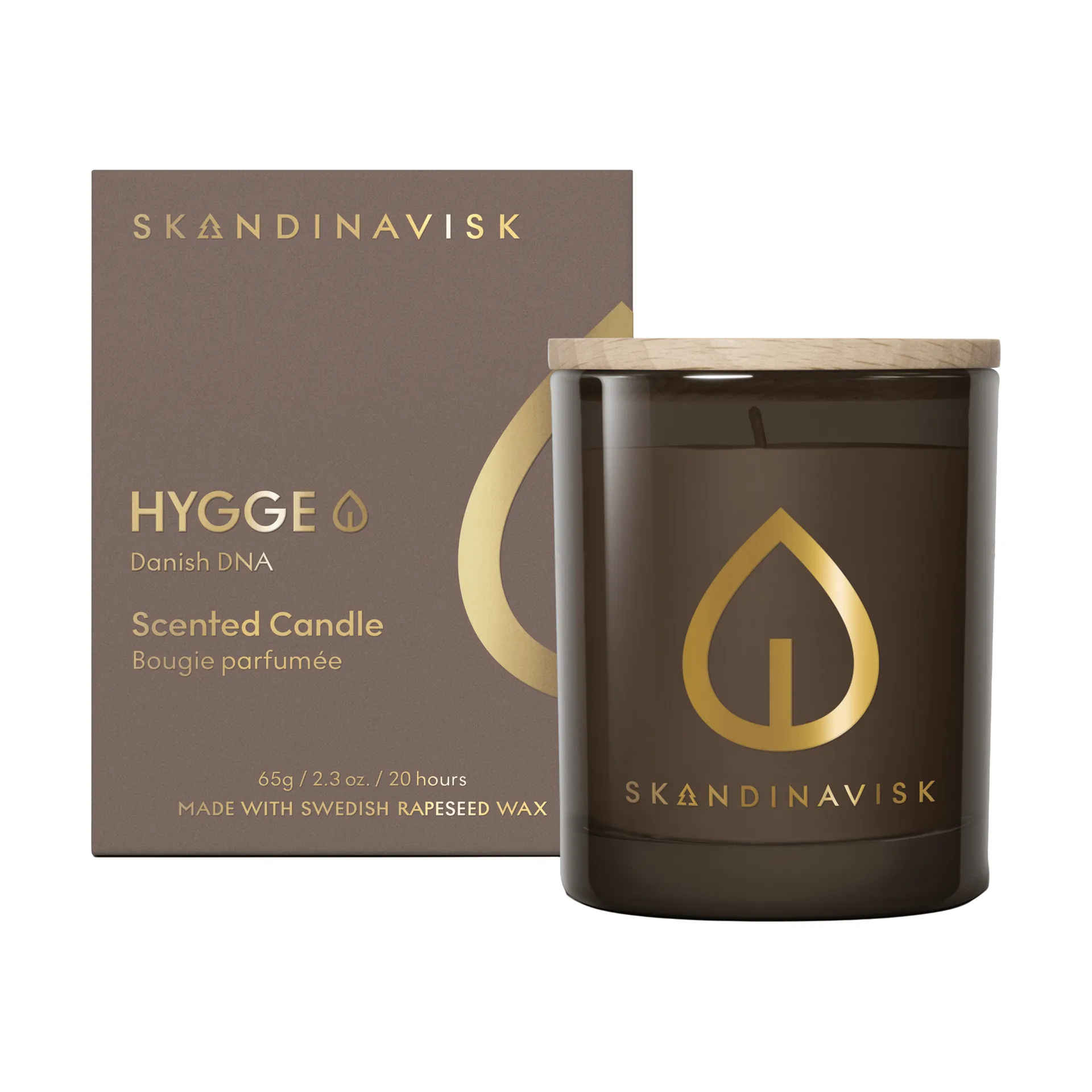 Hygge Gold Symbol tuoksukynttilä, 65 g Skandinavisk