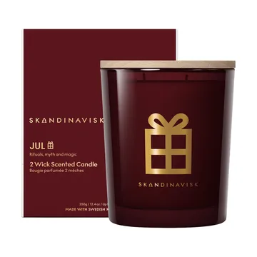 Jul Gold Symbol tuoksukynttilä - 350 g, 2 sydäntä - Skandinavisk