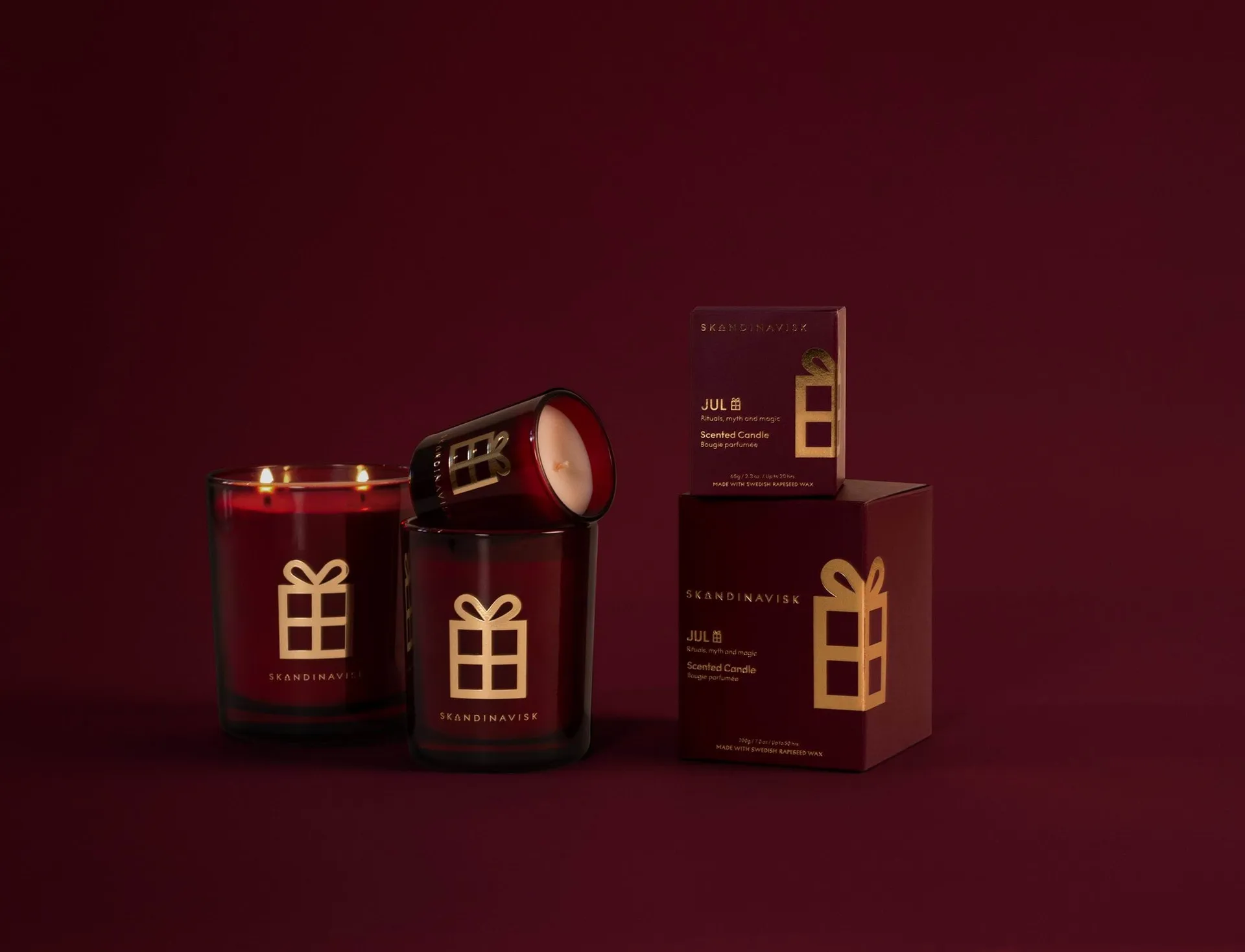 Jul Gold Symbol tuoksukynttilä, 65 g Skandinavisk