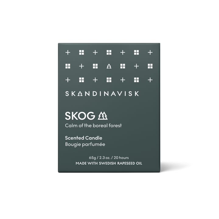 Skog tuoksukynttilä kannella, 65 g Skandinavisk