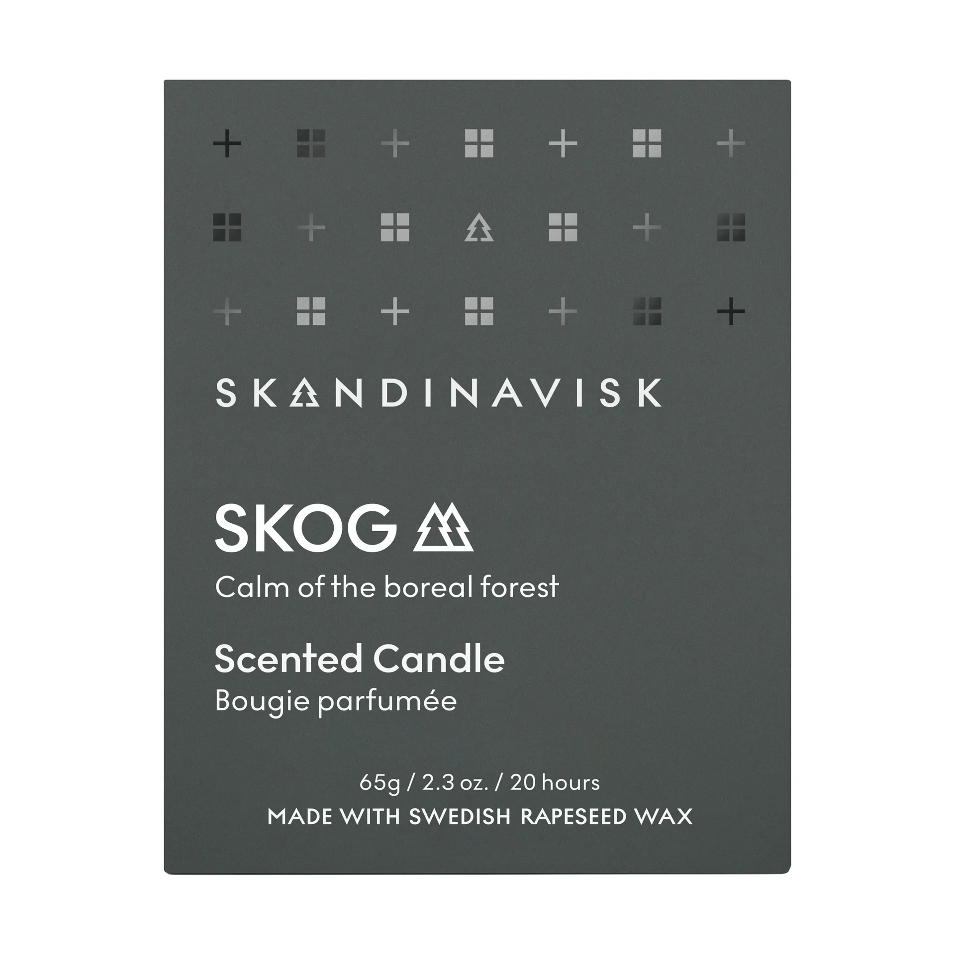 Skog tuoksukynttilä kannella, 65 g Skandinavisk