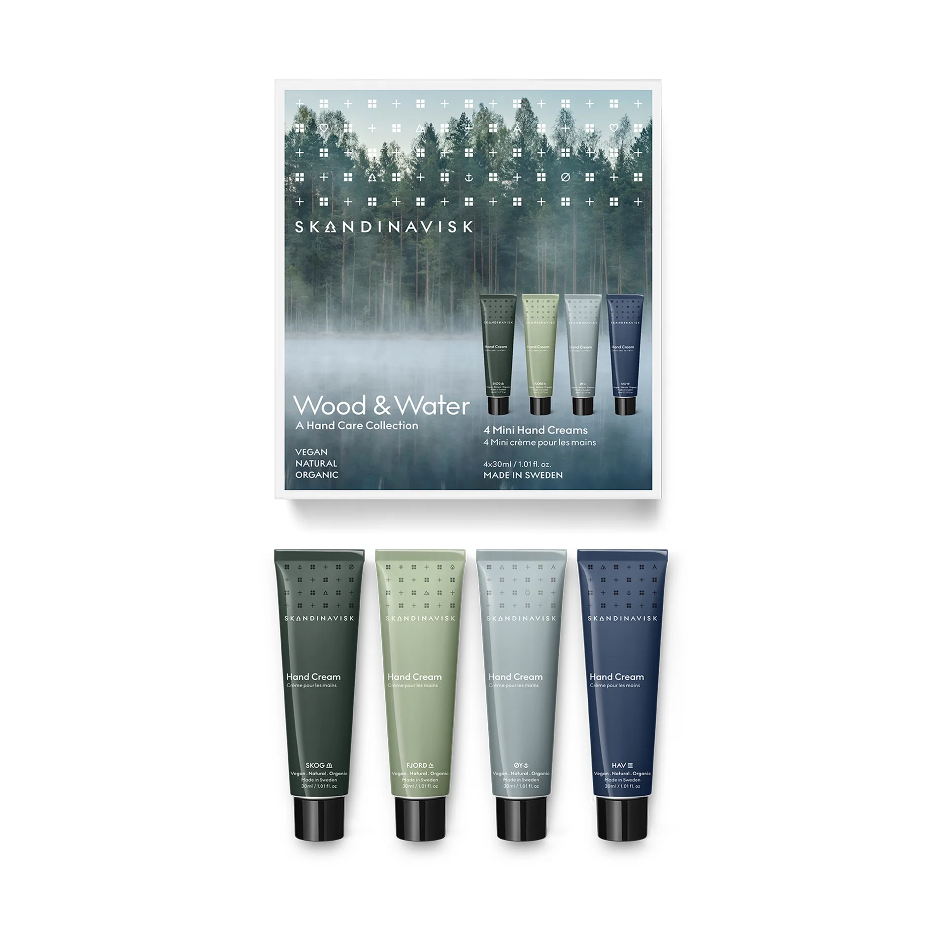 Wood & Water mini käsivoide 4 osaa, 30 ml Skandinavisk