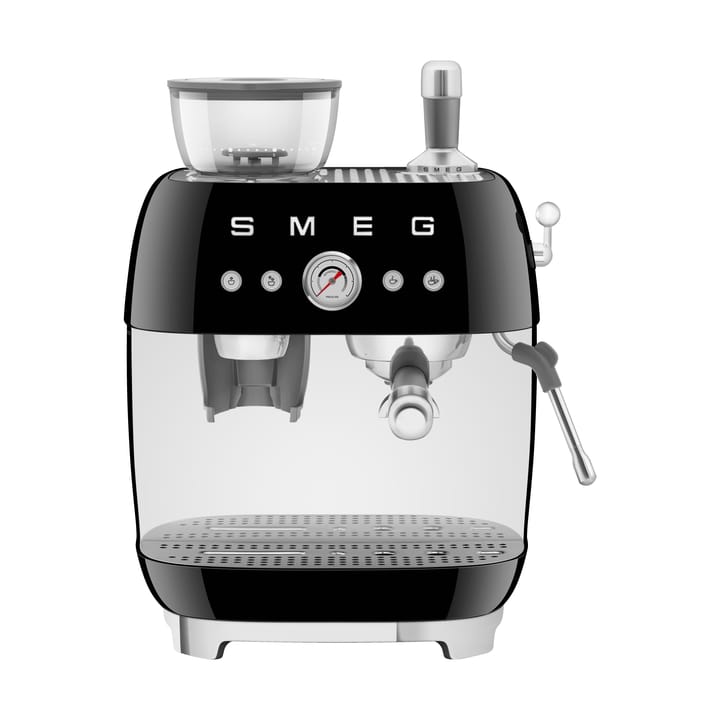 Smeg 50's Style espressokone kahvimyllyllä - Musta - Smeg