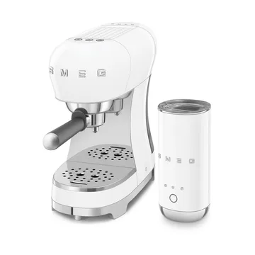 Smeg 50's Style espressokone maidonvaahdottimella - Valkoinen - Smeg