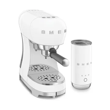 Smeg 50's Style espressokone maidonvaahdottimella - Valkoinen - Smeg